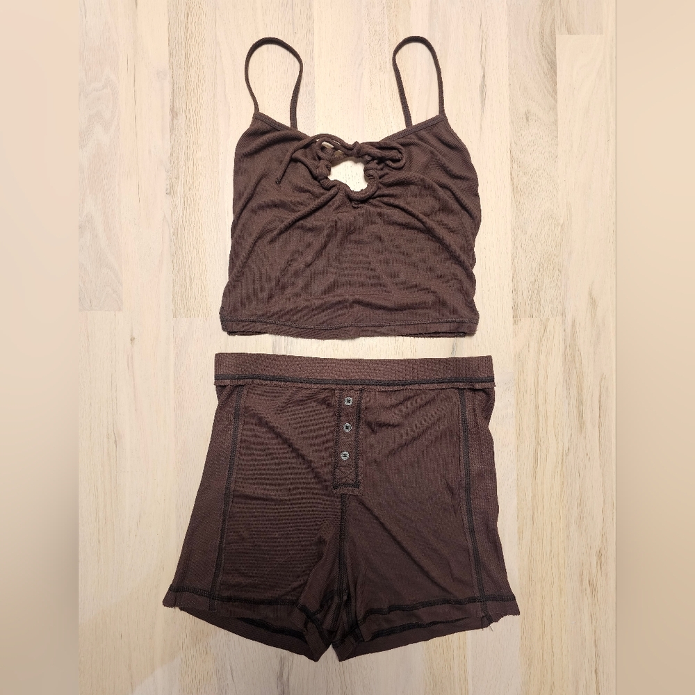 Urban Outfitters Out From Under Brown Pajama Set